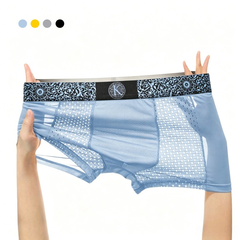 Men's Cool Ice Silk Mesh Boxer - Mesh Sport Boxer review and price